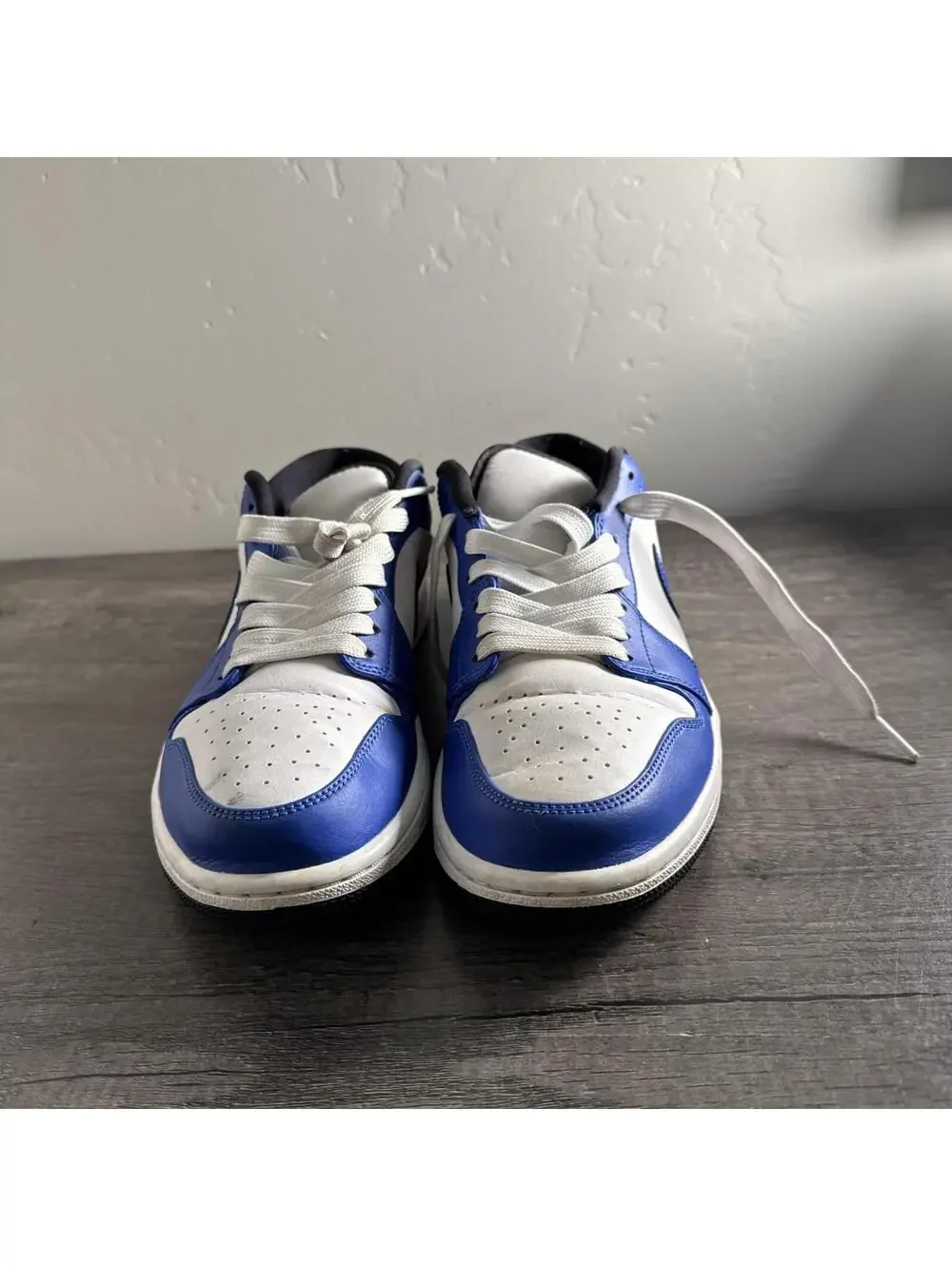 Nike Air Jordan 1 Low Men's Sneakers Size 8 Blue/White Game Royal 553558-124